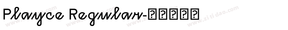 Playce Regular字体转换